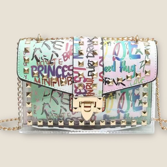 Private Label Handbags - Graffiti Chain Crossbody. NWT